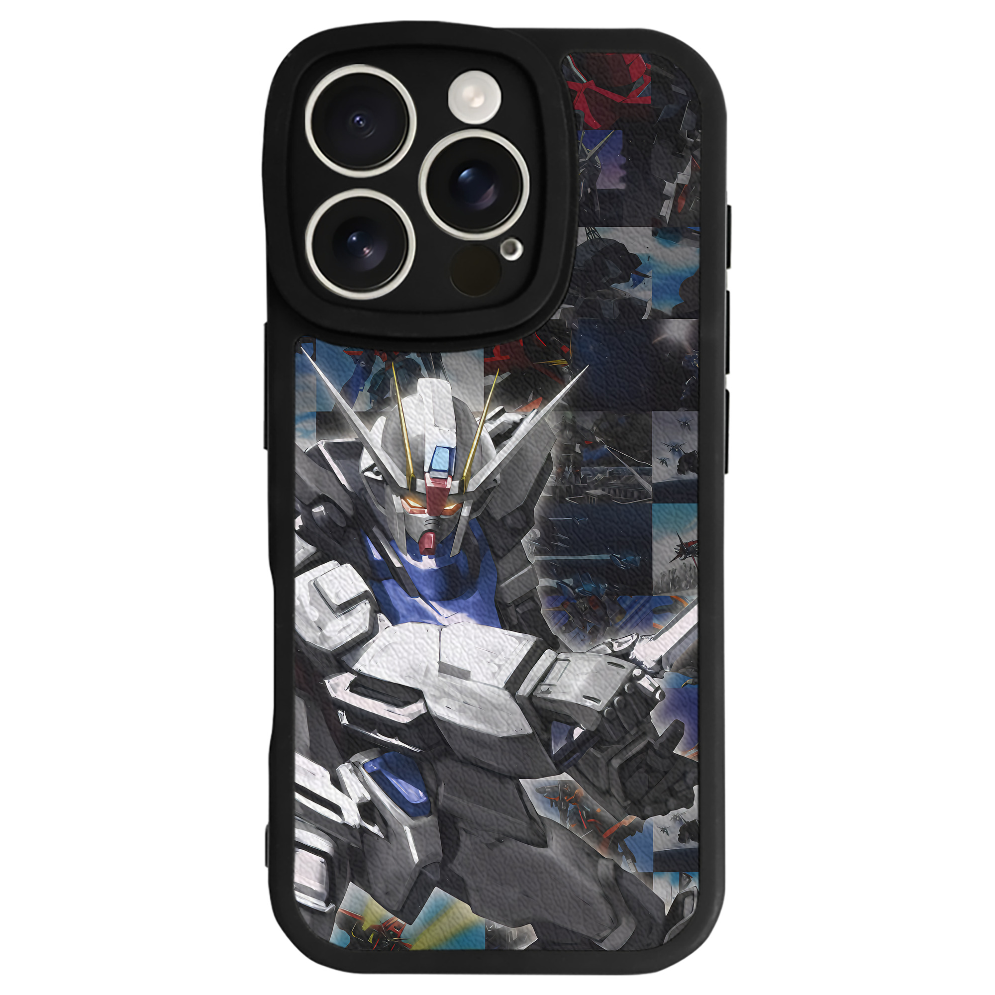 （画像用） 機動戦士ガンダム Mobile Suit Gundam 【iPhone 16シリーズ対応】シリコンスマホケース（レザー調） 材質：シリコン